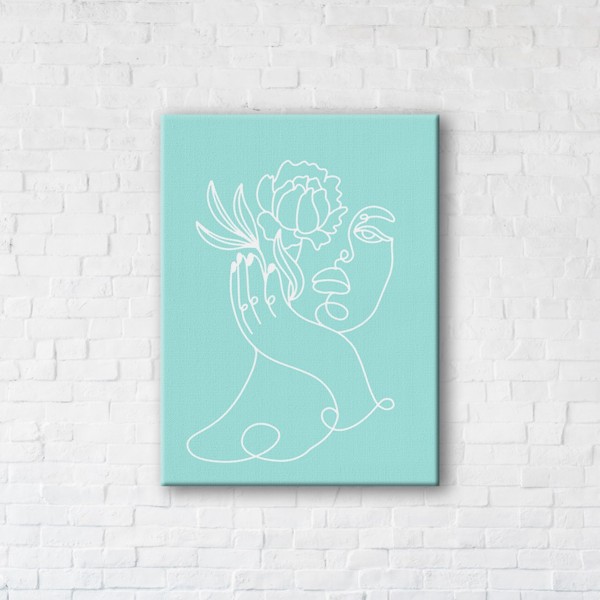 

Картина на холсте IBR Blue Girl 110x145 см