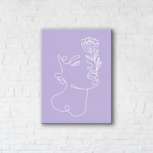 

Картина на холсте IBR Purple girl 110x145 см