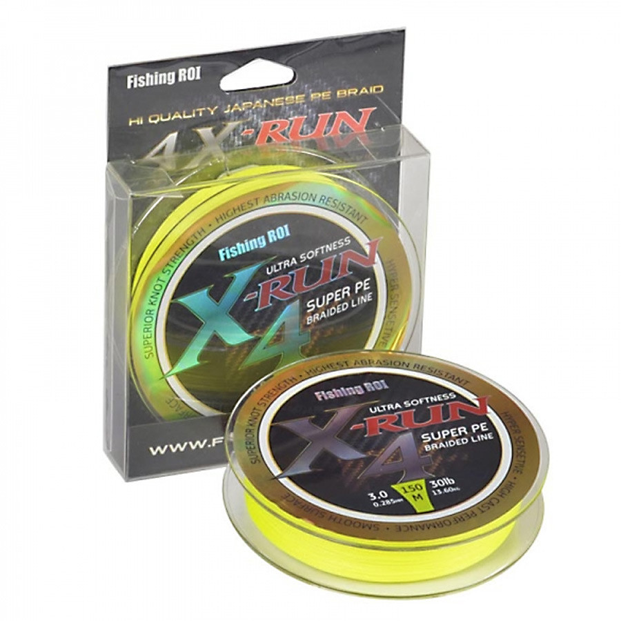 

Шнур рыболовный Fishing Roi X-RUN 0.185 мм / 150 м Желтый 4X