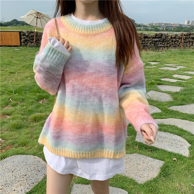 

Свитер женский яркой расцветки Happiness Berni Fashion (One Size) Фиолетовый