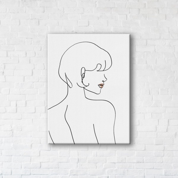 

Картина на холсте IBR Girl with Bob Wig 50x65 см