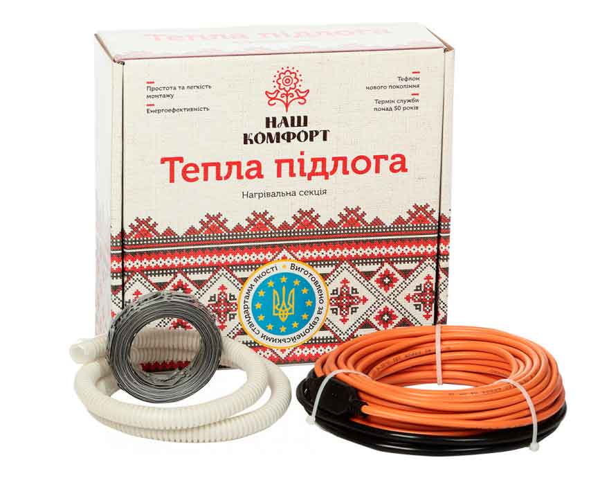 

Тонкий кабель под плитку Наш комфорт БНК 0.5 м.кв - 75 Вт - 9м