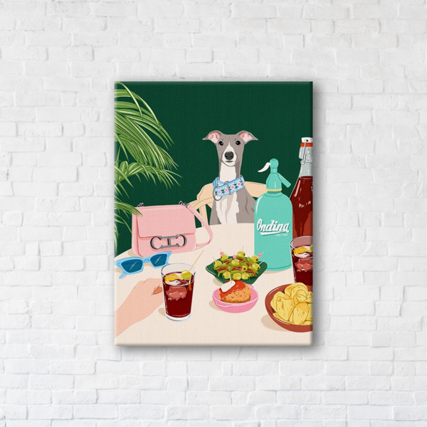 

Картина на холсте IBR Lunch with pet 90x120 см