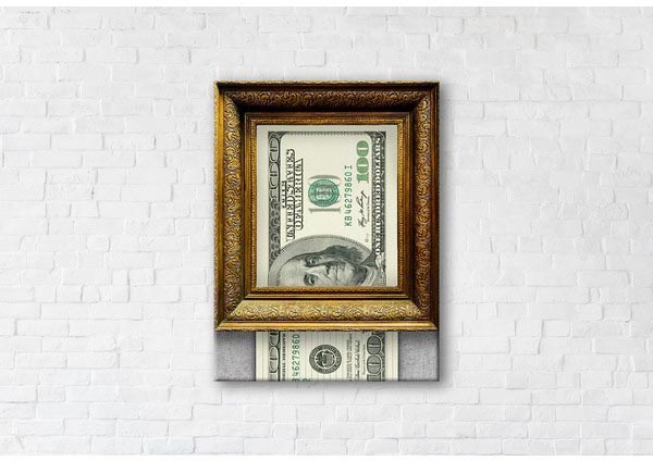 

Картина на холсте IBR Banksy Dollar 45x60 см