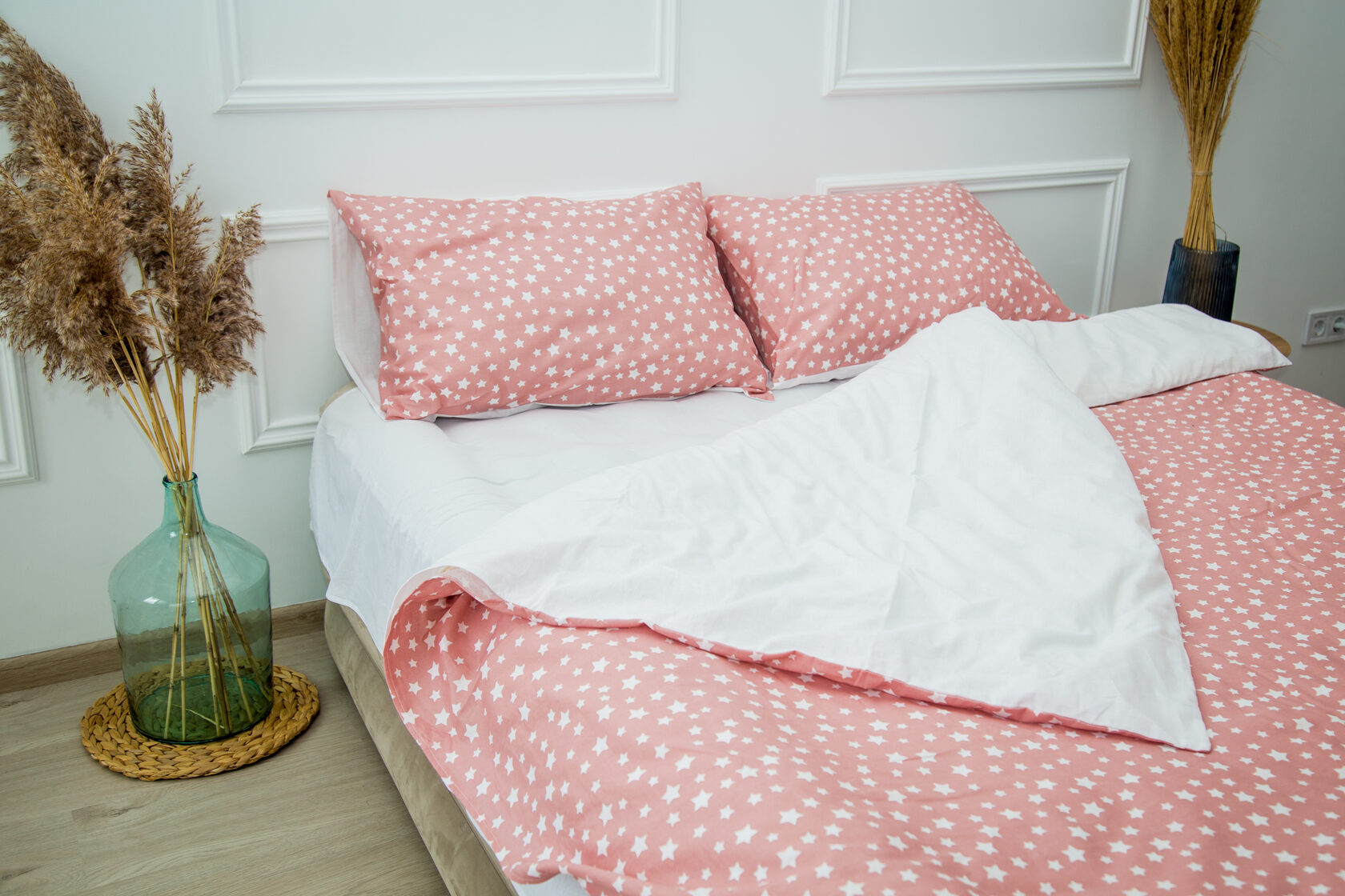 

Постельное белье Хлопок "Premium" PINK STARS Евро