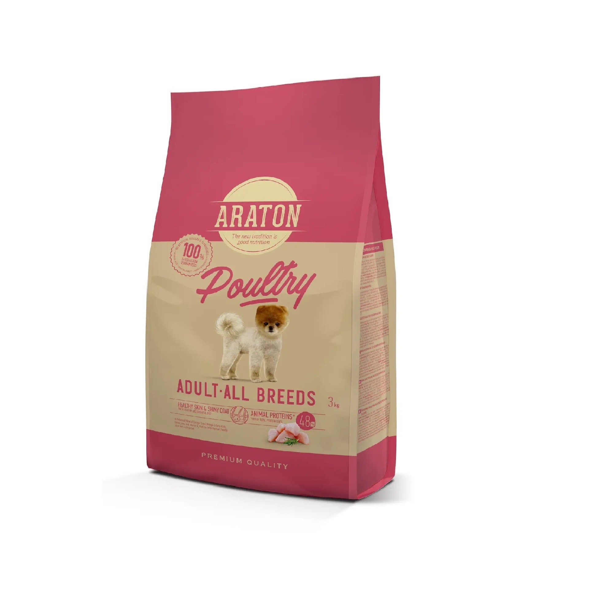 

Сухой корм ARATON для собак всех пород POULTRY Adult All Breeds с мясом птицы 3 кг