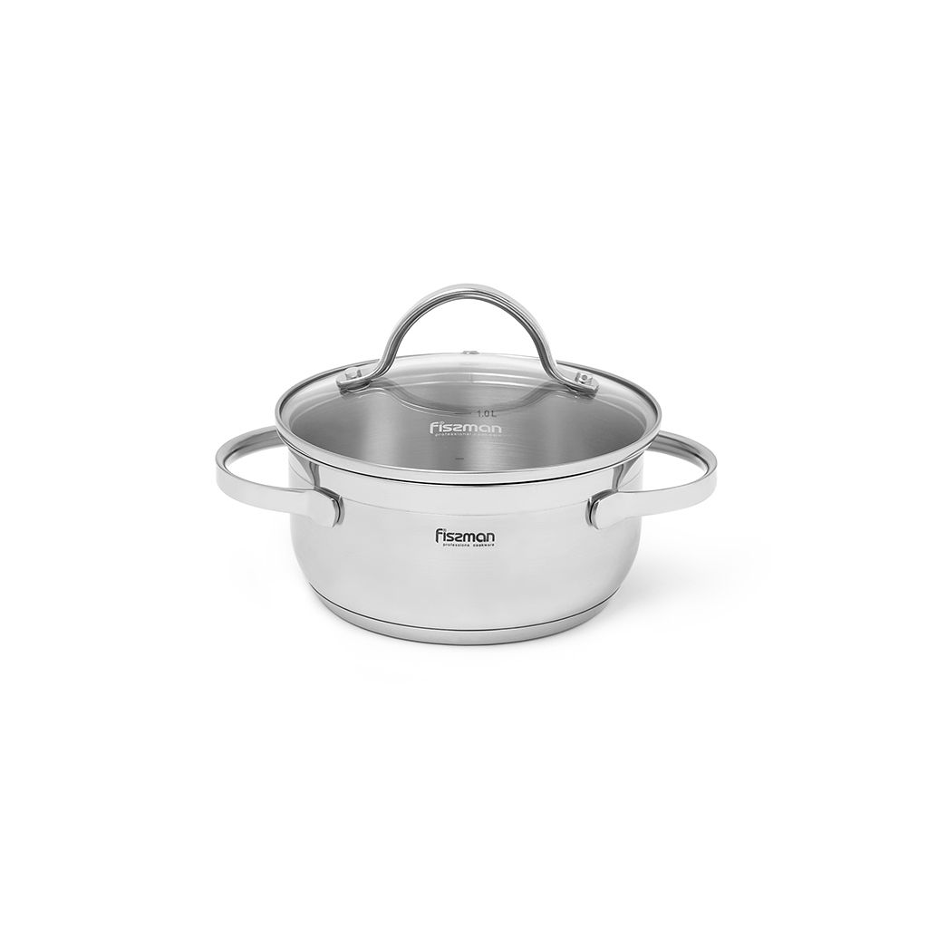 

Кастрюля со стеклянной крышкой Fissman LUMINOSA 16x7,5 см на 1,5 л (5331)