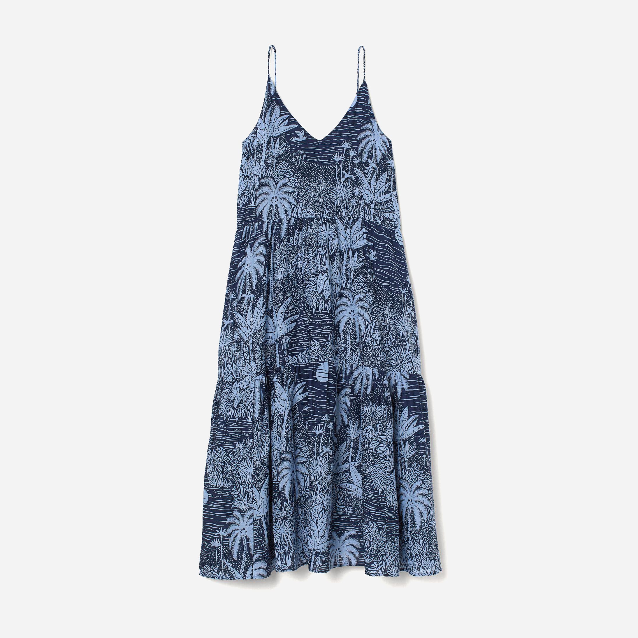 

Сарафан H&M 8728441-AAAJ 36 Темно-синий с голубым