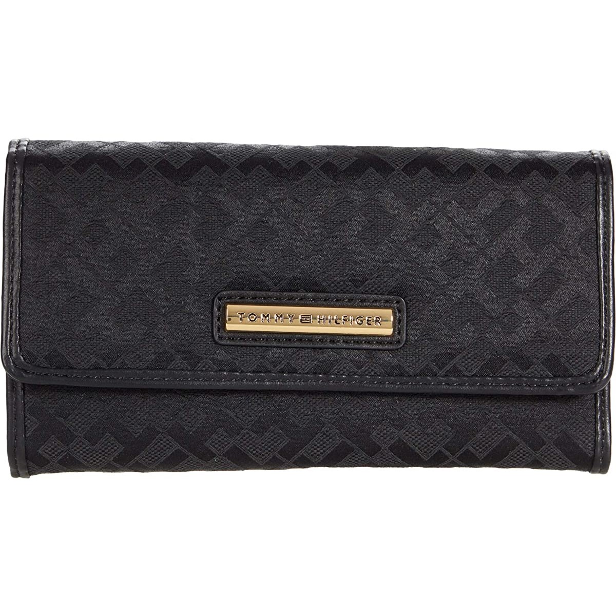 

Кошелек Tommy Hilfiger Dome Bar Geo Jacquard Continental Wallet Black Tonal, Универсальный