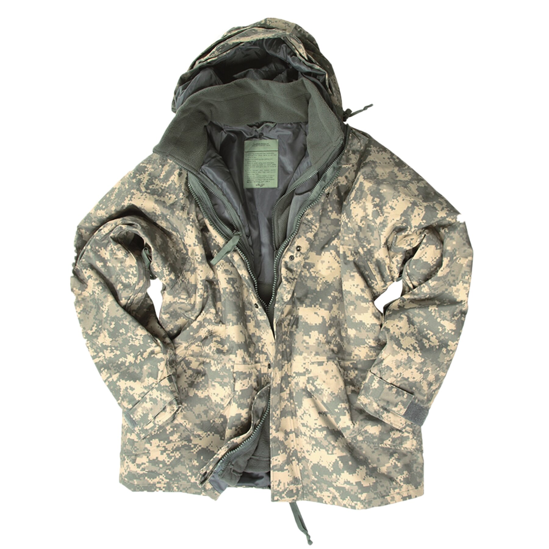 

Куртка мембранная с флисовой подкладкой MIL-TEC Wet Weather Jacket AT-DIGITAL ACU XXL