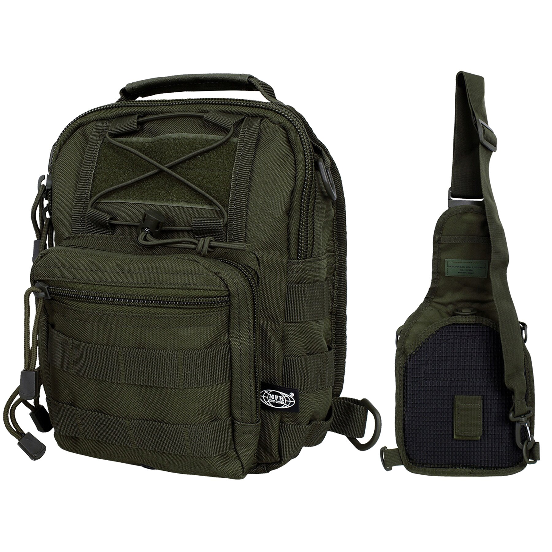 

Рюкзак однолямочный через плечо Shoulder Bag, "MOLLE" Оливковый