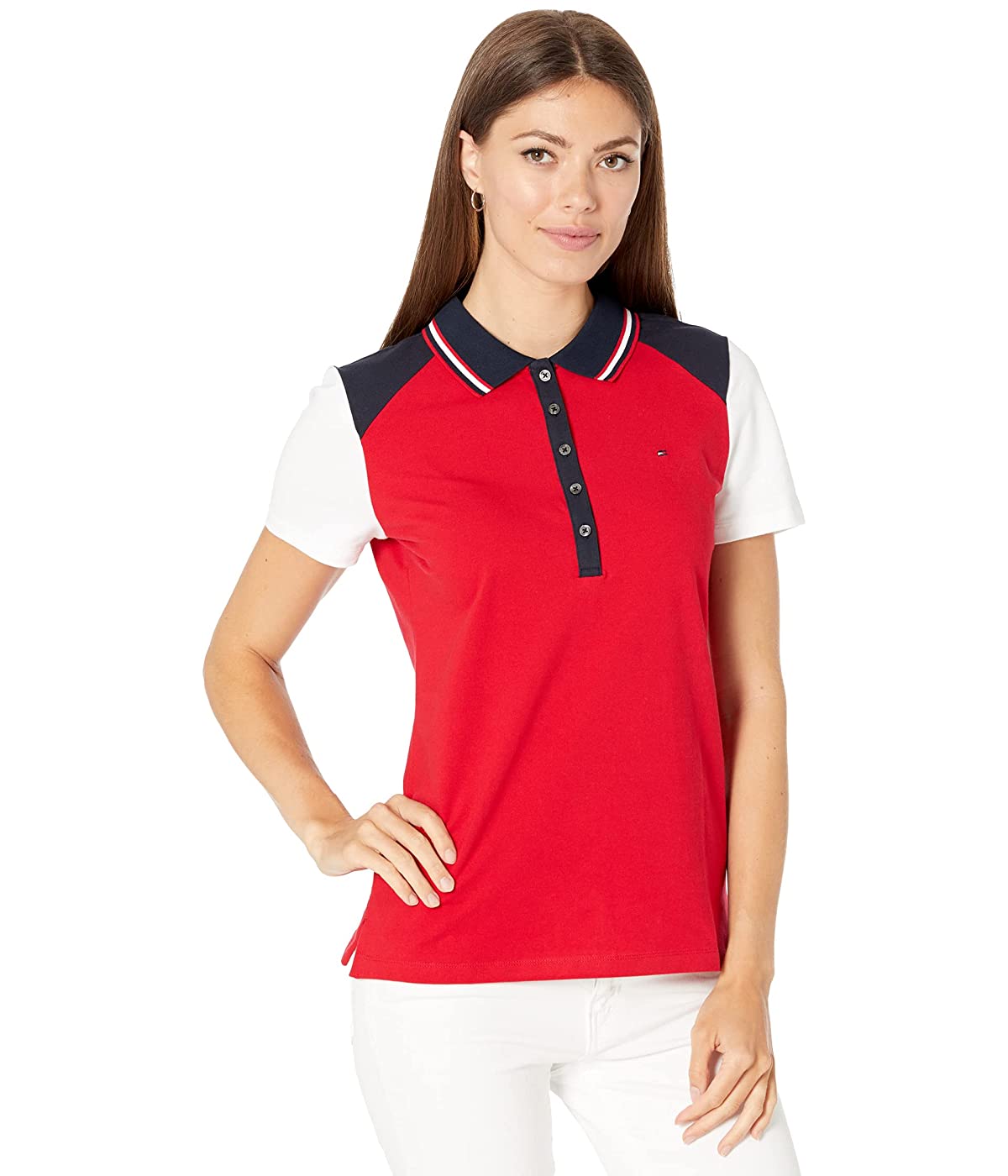

Поло Tommy Hilfiger Color-Blocked Polo Scarlet, S (44)