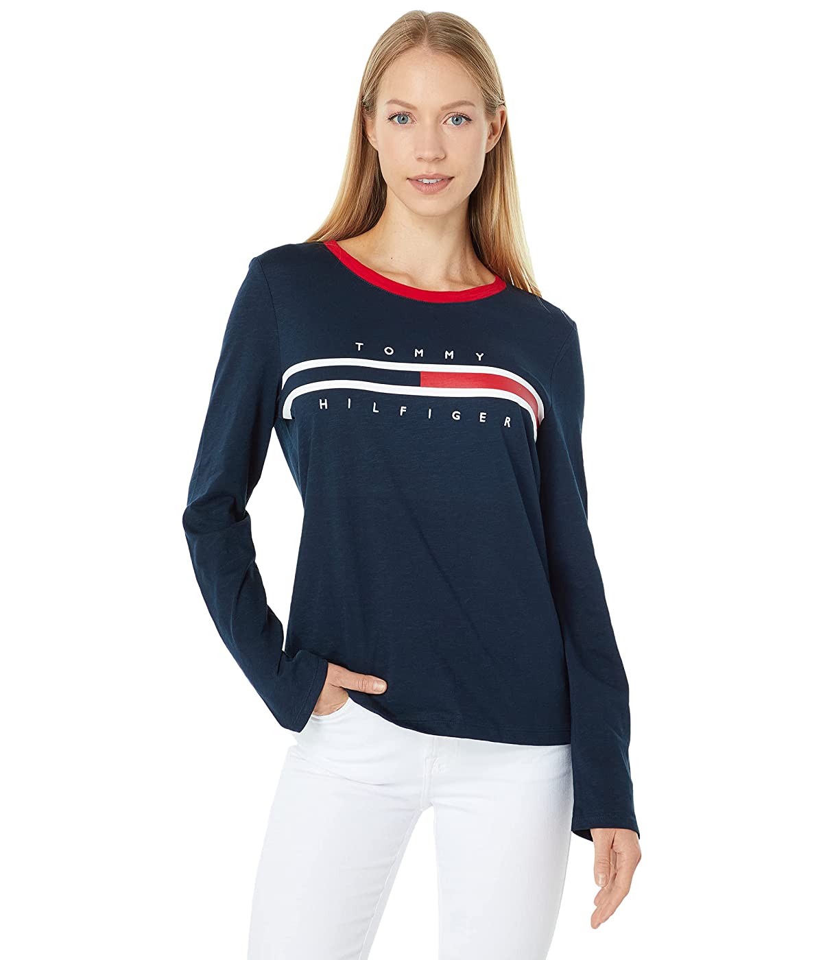 

Лонгслив Tommy Hilfiger Flag Logo Tee Sky Captain, XS (42)