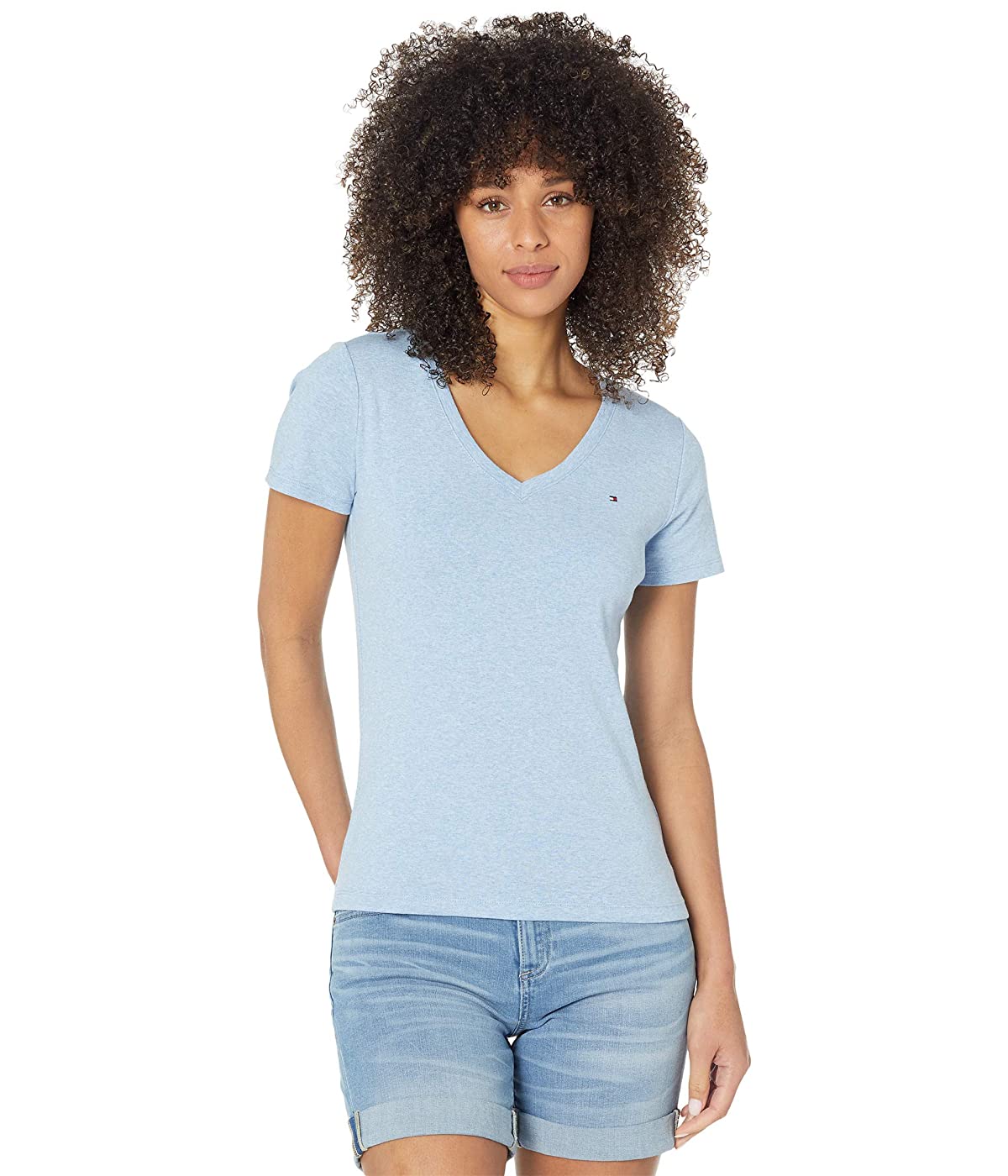 

Футболка Tommy Hilfiger Short Sleeve V-Neck Flag Tee Chambray, S (44)