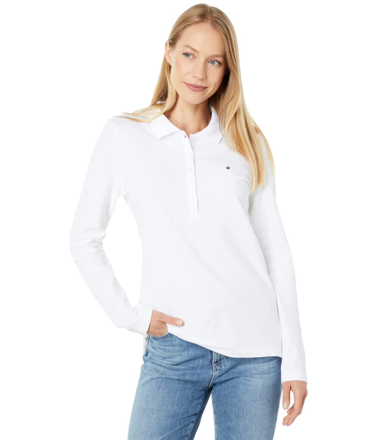 

Поло Tommy Hilfiger Long Sleeve Polo White, L (48)