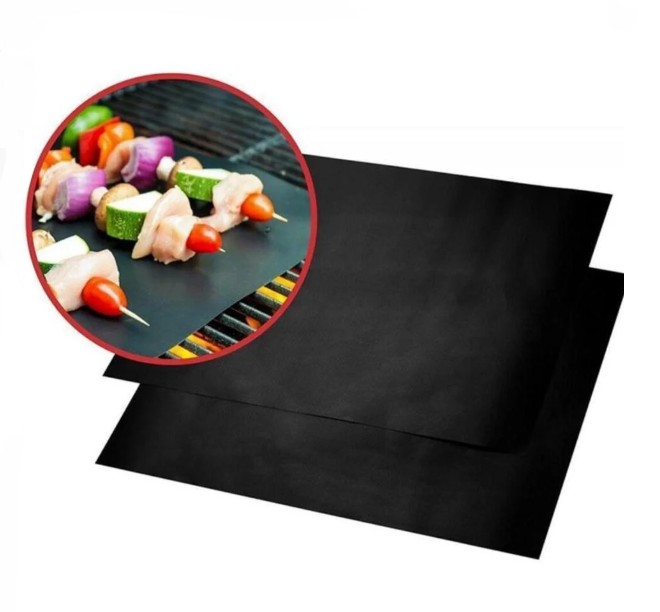 

Антипригарный тефлоновый коврик для гриля 33х40х0.2 см гриль мат BBQ grill sheet черный