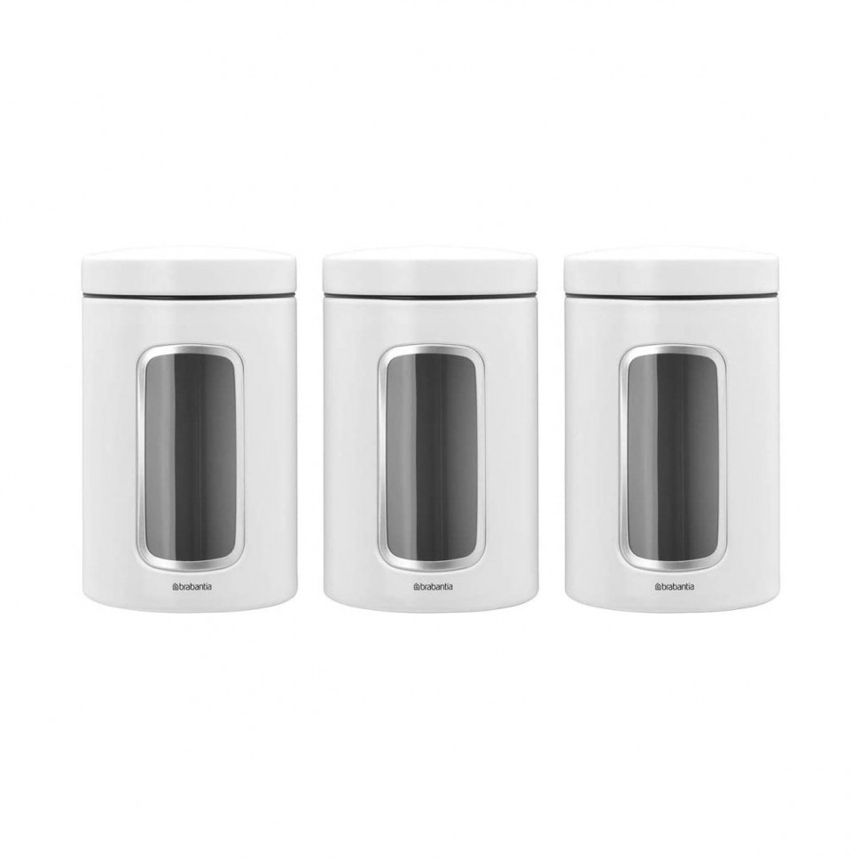 

Набор емкостей для хранения Brabantia 1.4 л (3 шт) (белый)