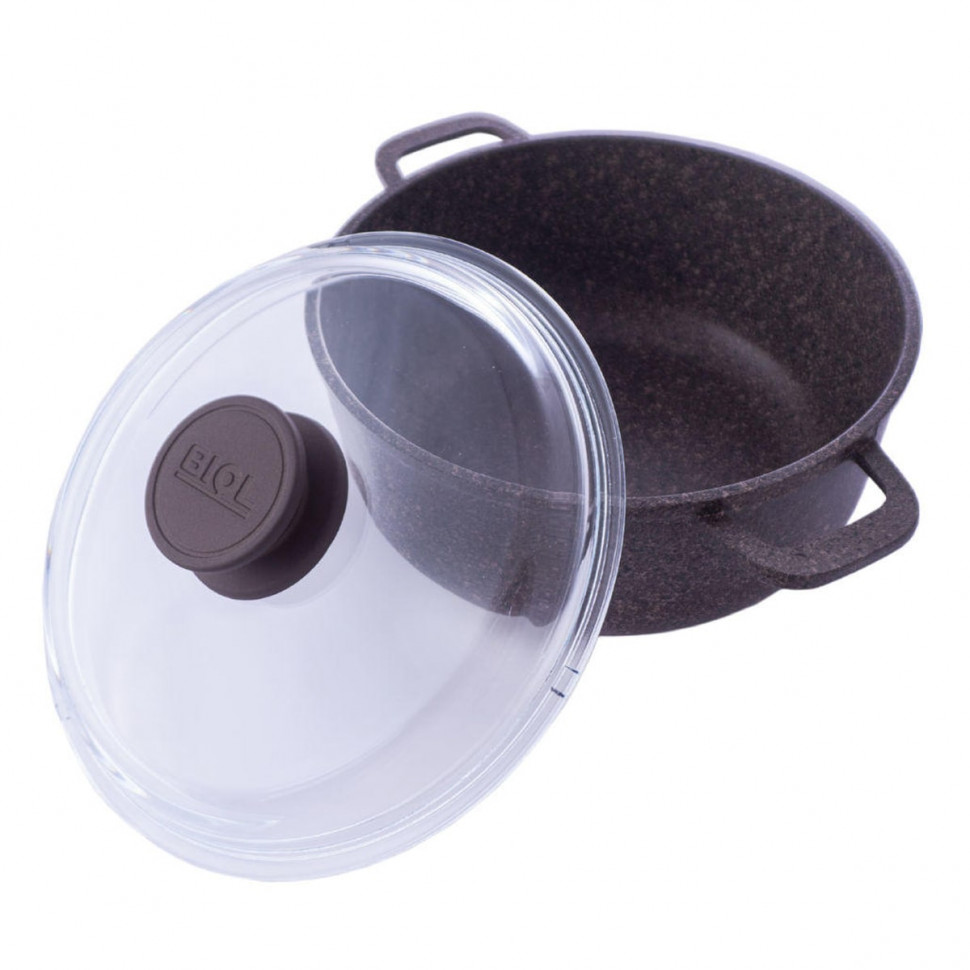 

Кастрюля со стеклянной крышкой Биол Granite Brown (3 л)