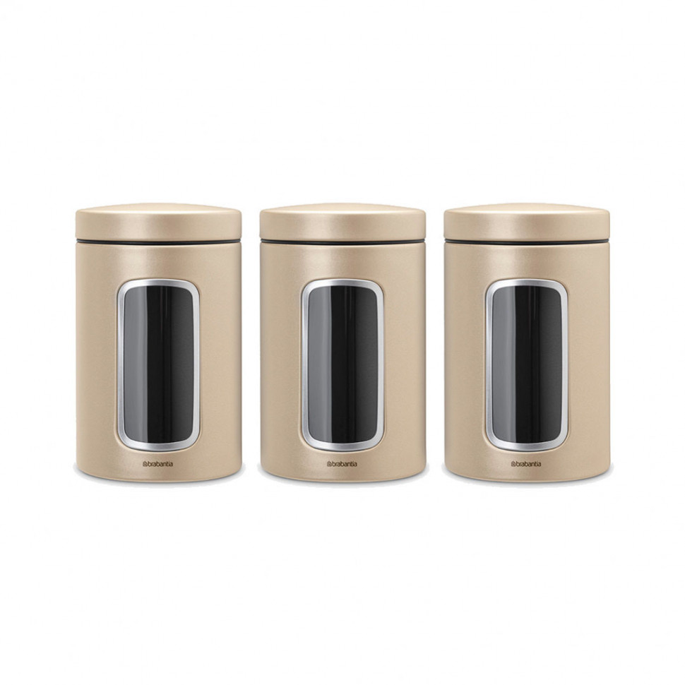 

Набор емкостей для хранения Brabantia 1.4 л (3 шт) (шампань)