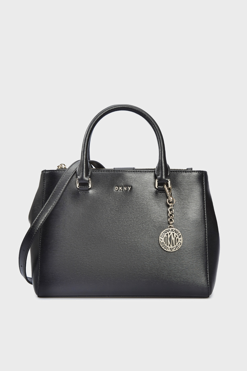 

Женская черная кожаная сумка DKNY OS R12D3O09