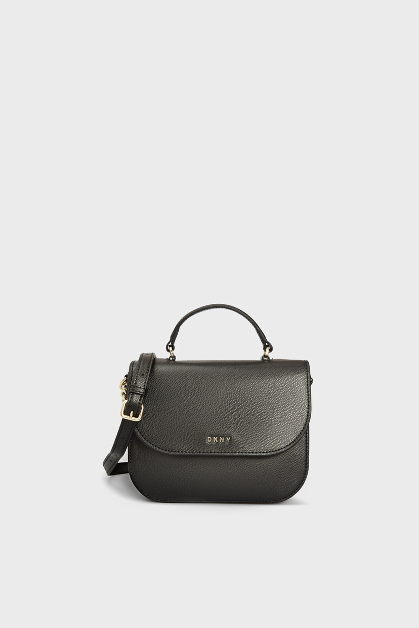 

Женская черная кожаная сумка DKNY OS R12EHO17