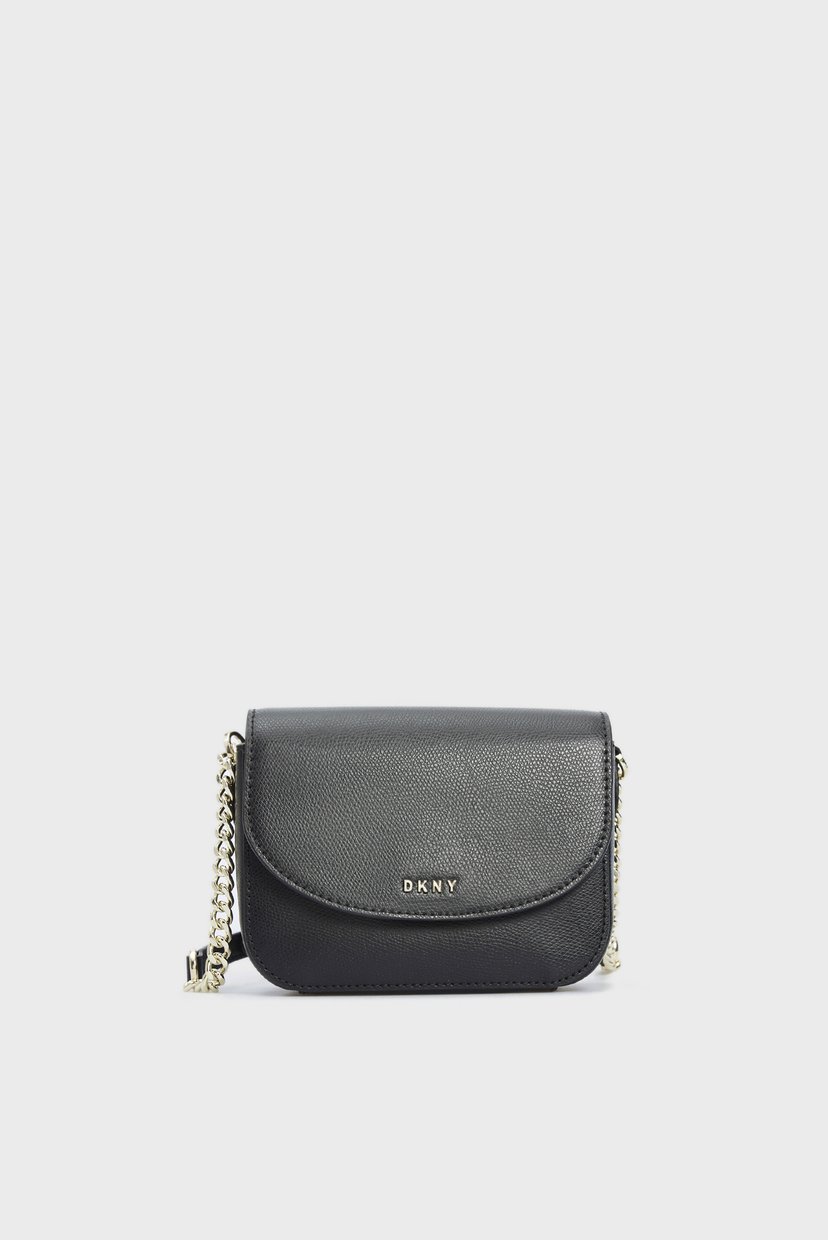 

Женская черная кожаная сумка DKNY OS R12EHO16