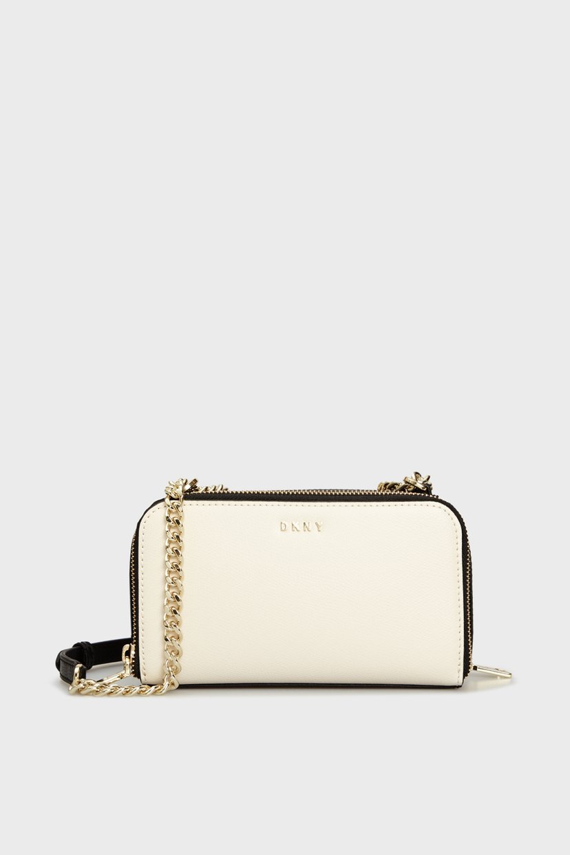

Женская бежевая кожаная сумка DKNY OS R12EHO18