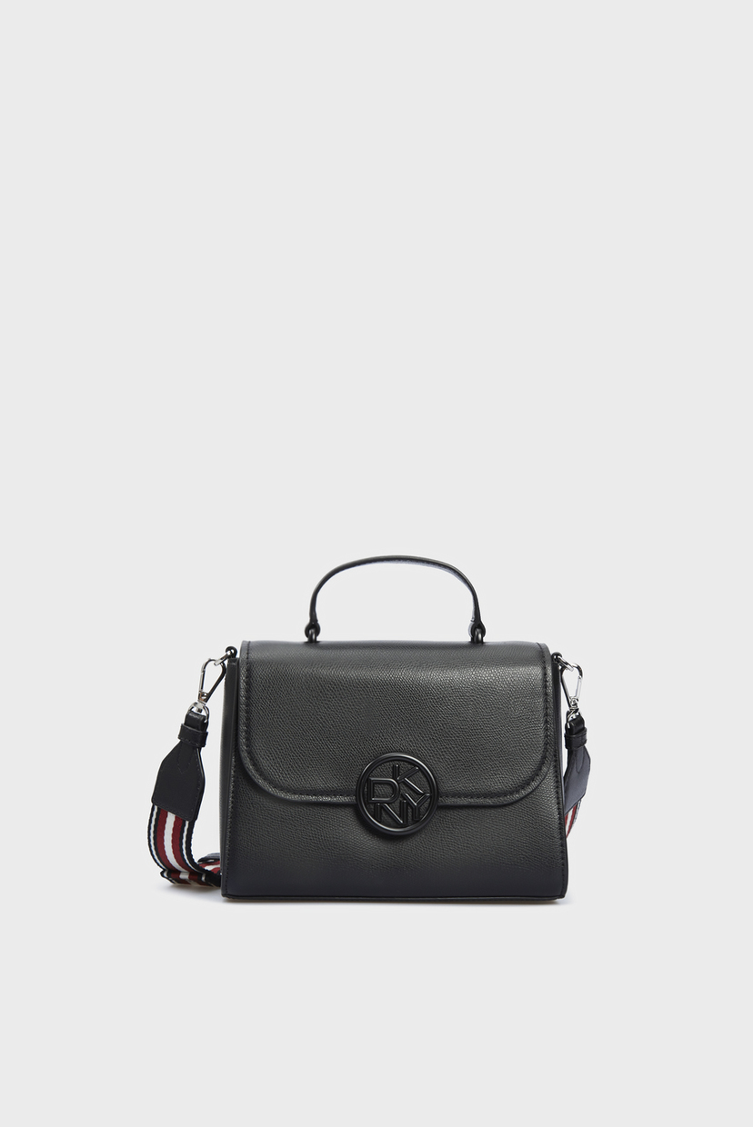 

Женская черная кожаная сумка DKNY OS R12DDO39