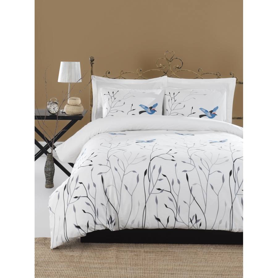 

Постельное белье Lotus Home Perfect Ranforce - Birds голубой евро (svt-2000022270304)