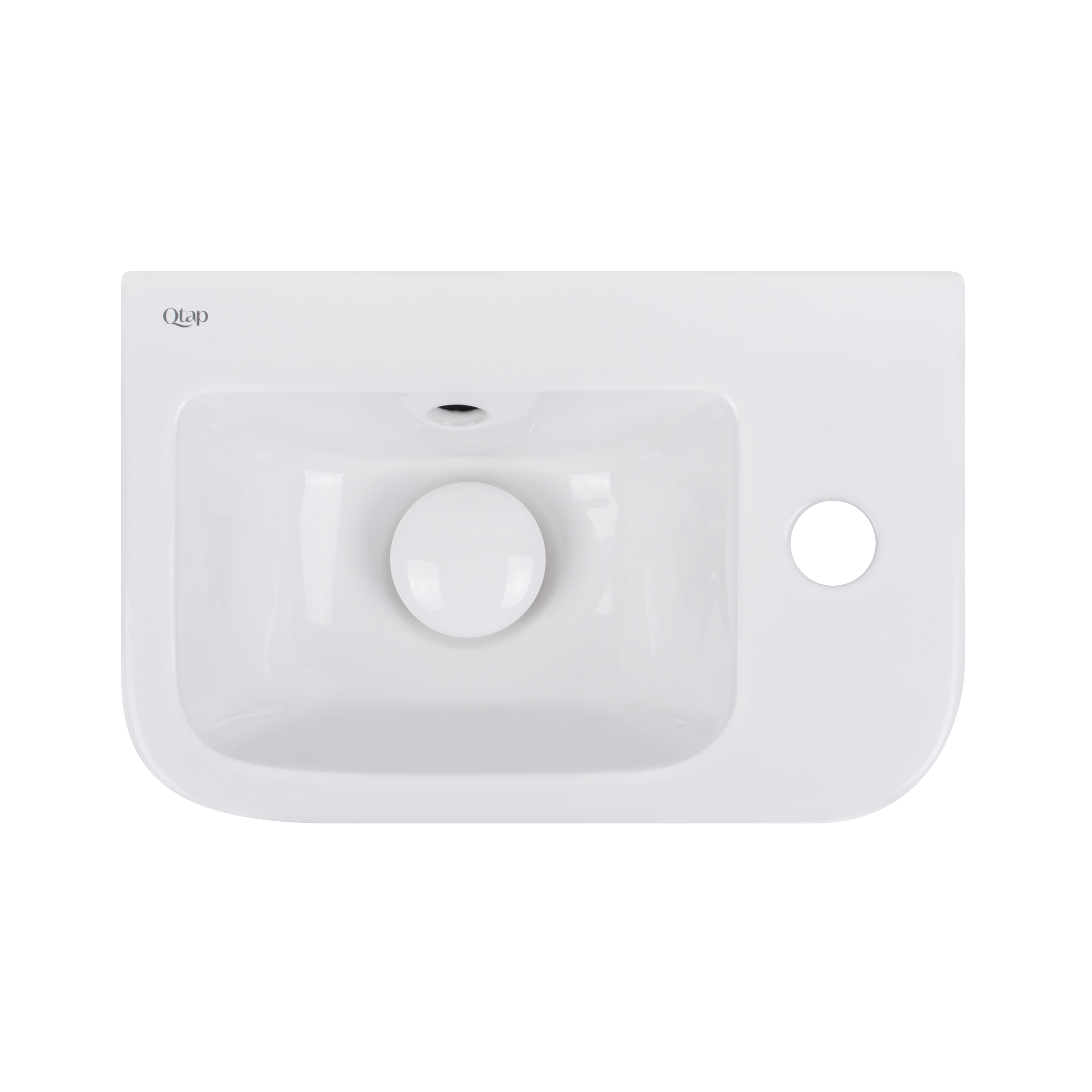

Раковина Qtap Tern 375х245х135 White с донным клапаном QT171110100RW
