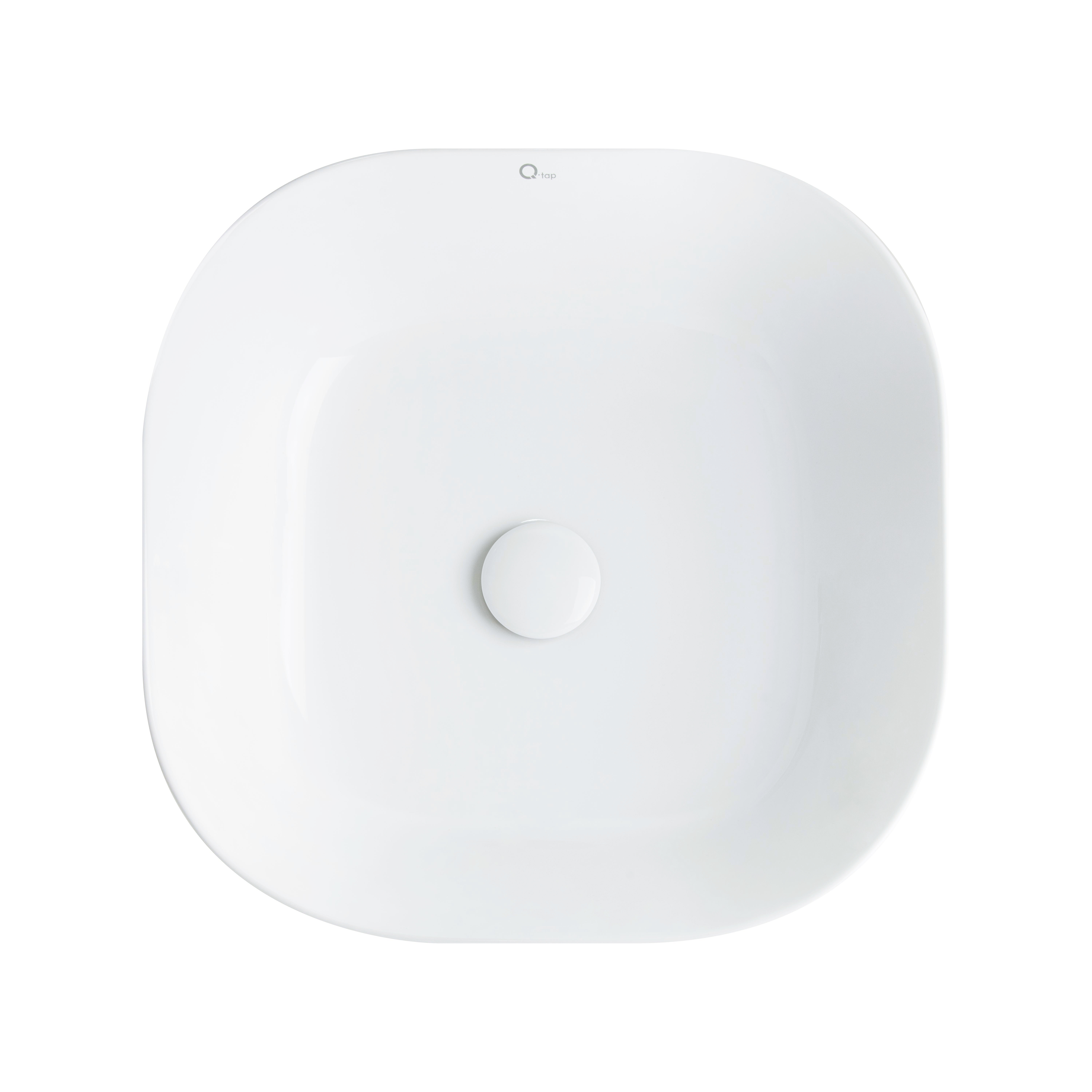 

Раковина-чаша Qtap Kolibri 430х430х150 White с донным клапаном QT1011K396W