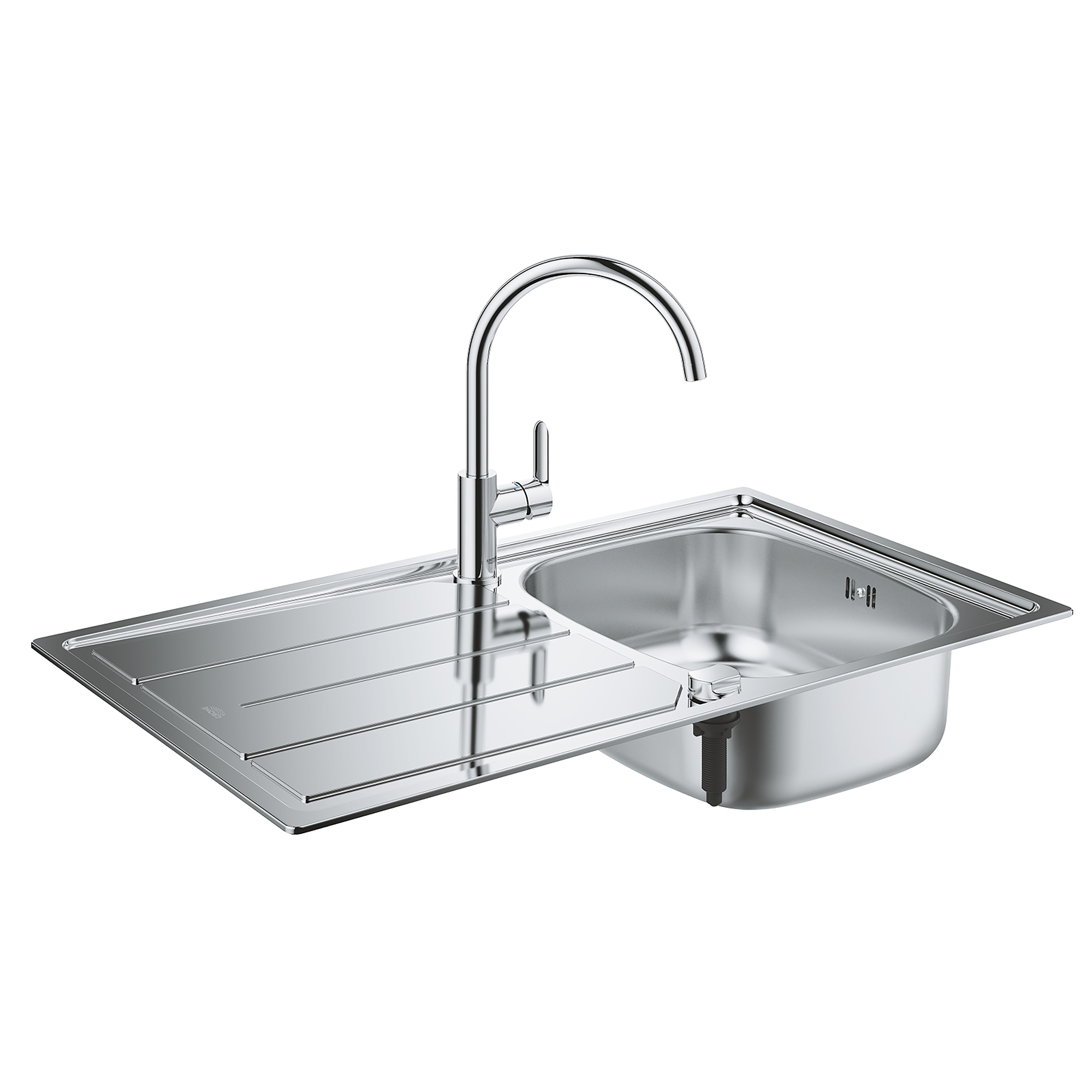 

Набор Grohe мойка кухонная K200 31562SD0 + смеситель BauEdge 31367000