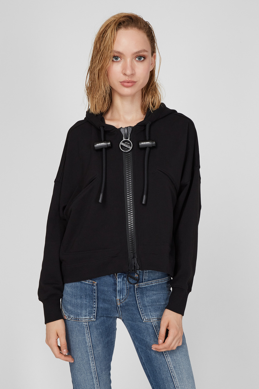 

Женское черное худи F-CROPPY-ZIP Diesel  A04577 0HBAC, Женское черное худи F-CROPPY-ZIP Diesel XS A04577 0HBAC