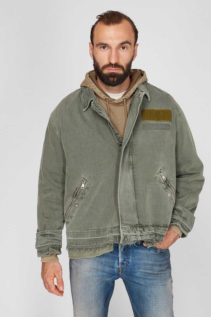 

Мужская зеленая джинсовая куртка J-GEORG Diesel L A02707 0HCAU