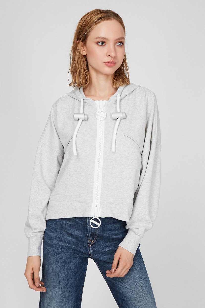 

Женское серое худи F-CROPPY-ZIP Diesel  A04577 0HBAC, Женское серое худи F-CROPPY-ZIP Diesel XXS A04577 0HBAC