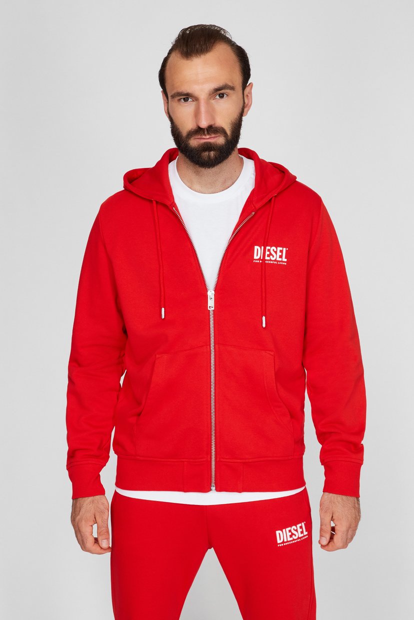 

Мужское красное худи S-GIRK-HOOD-ZIP-ECOLOGO Diesel  A02827 0BAWT, Мужское красное худи S-GIRK-HOOD-ZIP-ECOLOGO Diesel M A02827 0BAWT