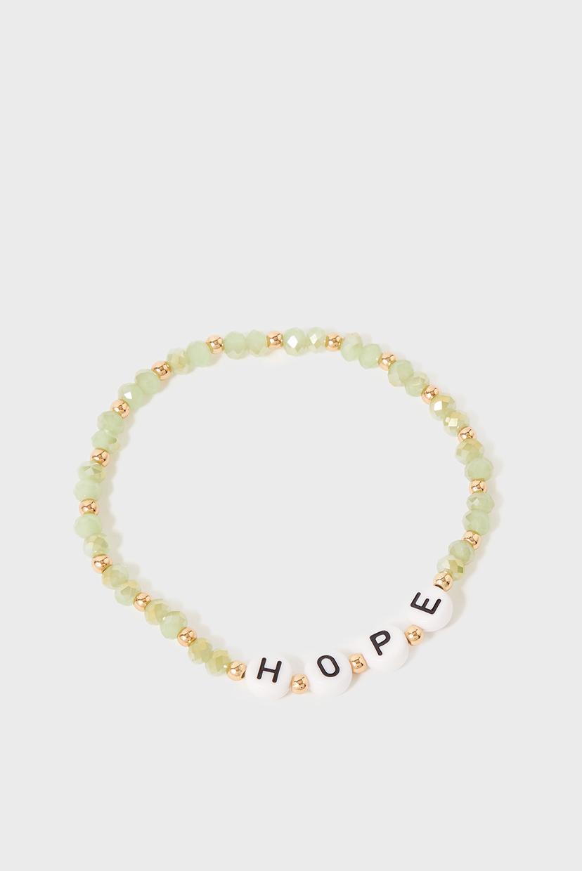 

Женский салатовый браслет FEEL GOOD HOPE CRYST Accessorize OS 284017