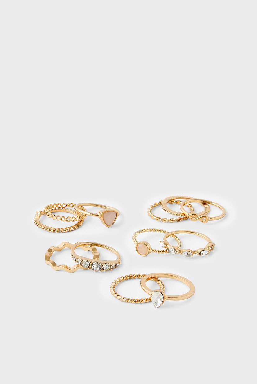 

Женские золотистые кольца (12 шт) VALUE RING PACK Accessorize L 194421