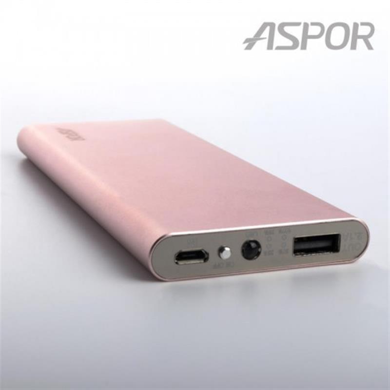 

Универсальная мобильная батарея Aspor A383 10000mAh Rose Gold