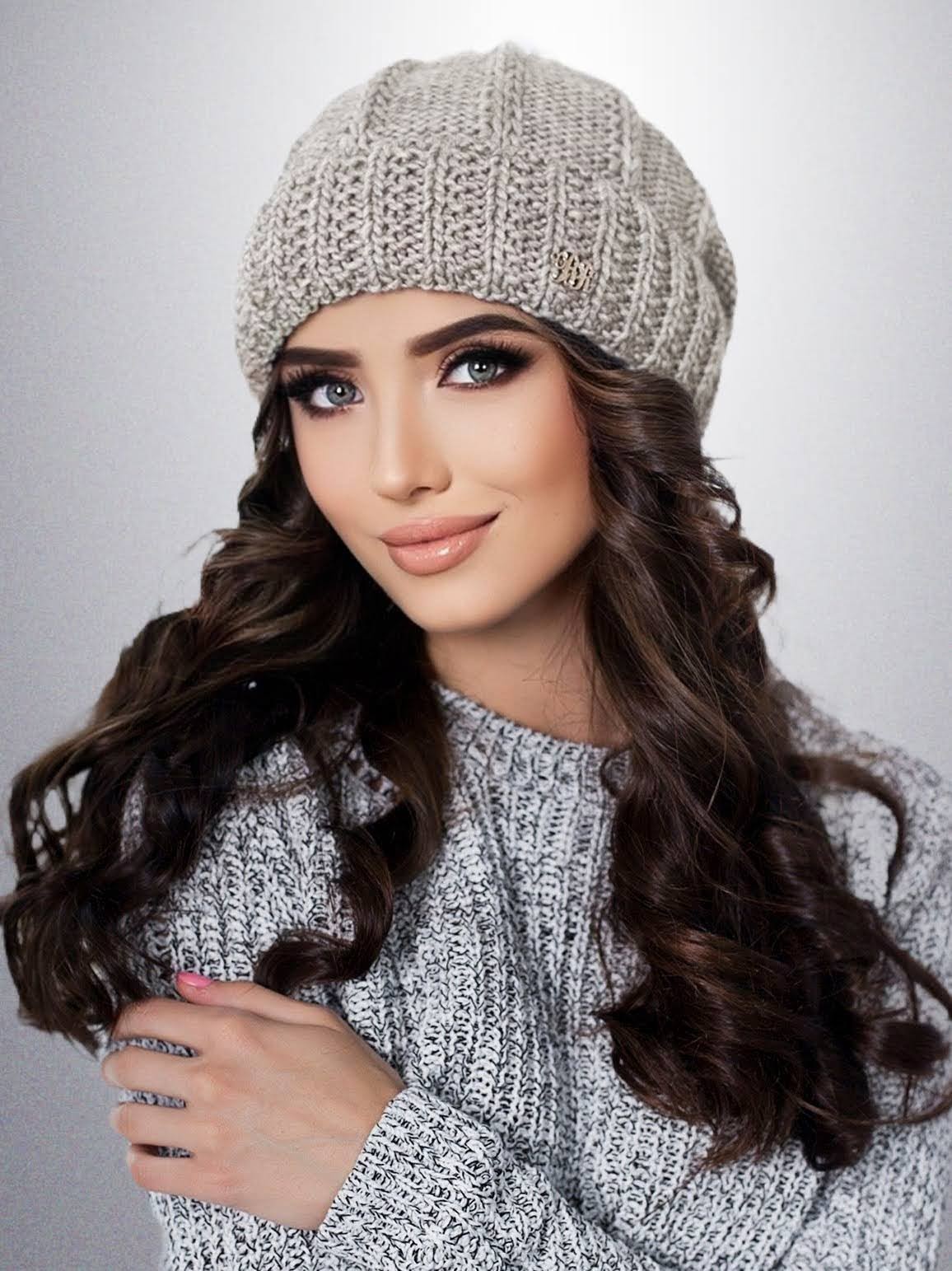 

Шапка-берет женская вязаная тонкая Braxton Мадлен 4300 светло-бежевая one size