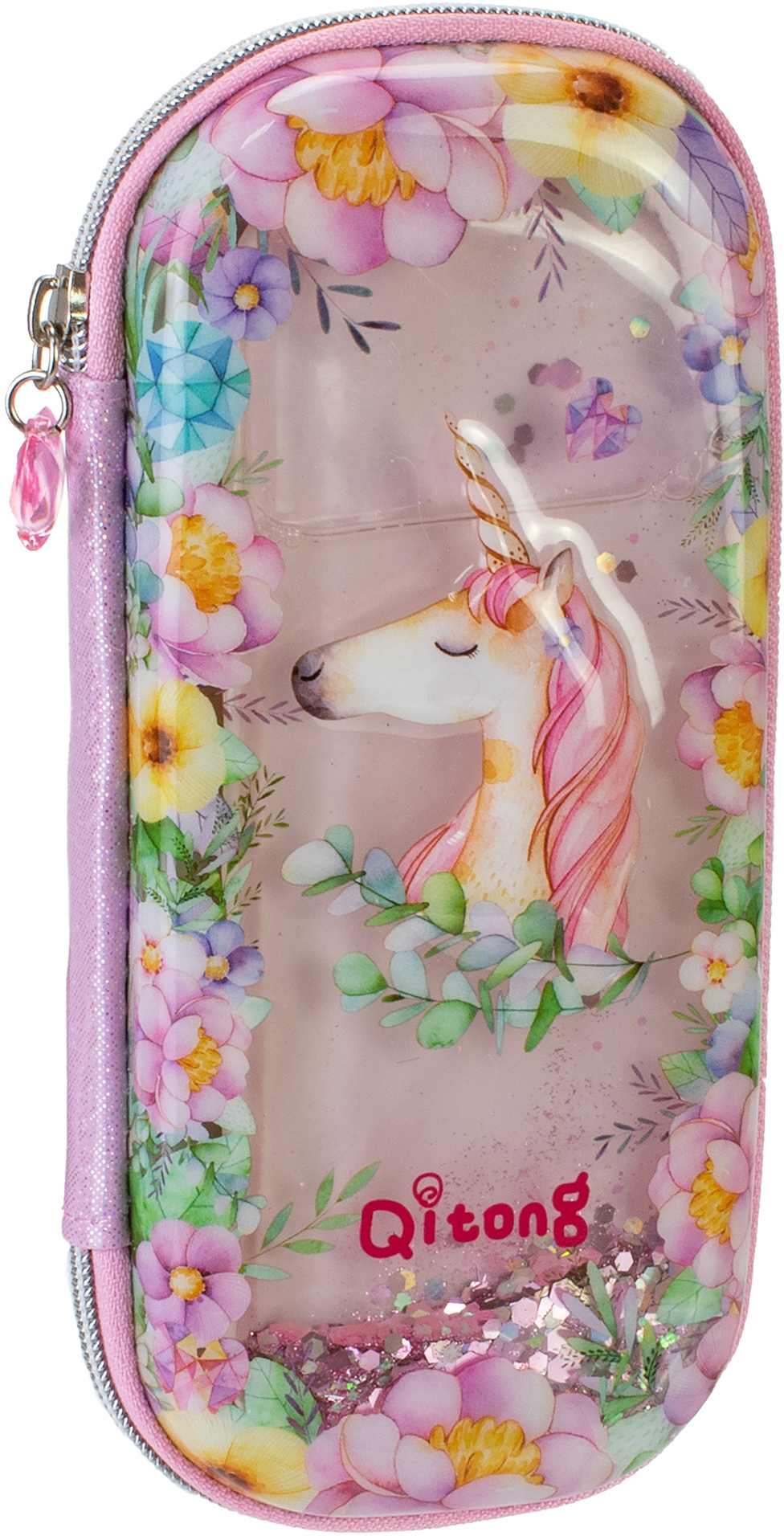 

Пенал Cool For School аквариумный 1 отделение с органайзером розовый (QT-5753-Pink)