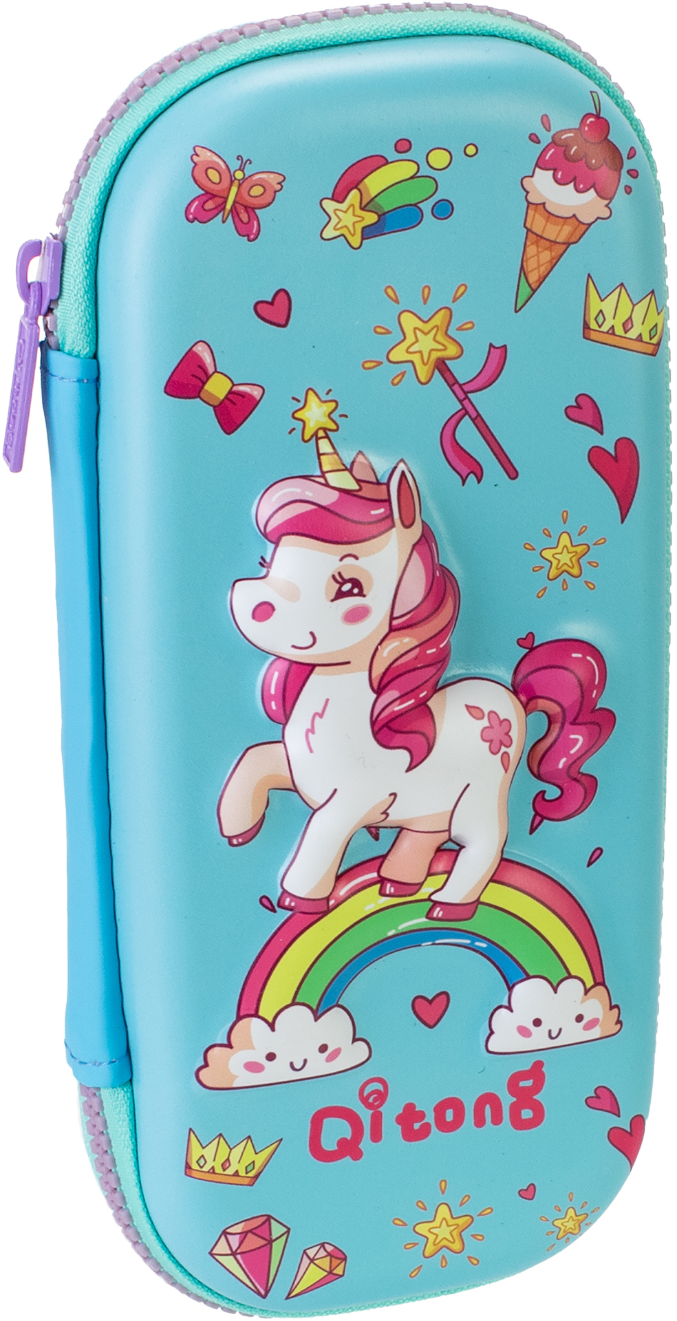 

Пенал Cool For School 1 отделение с органайзером голубой (QT-5770-Blue)
