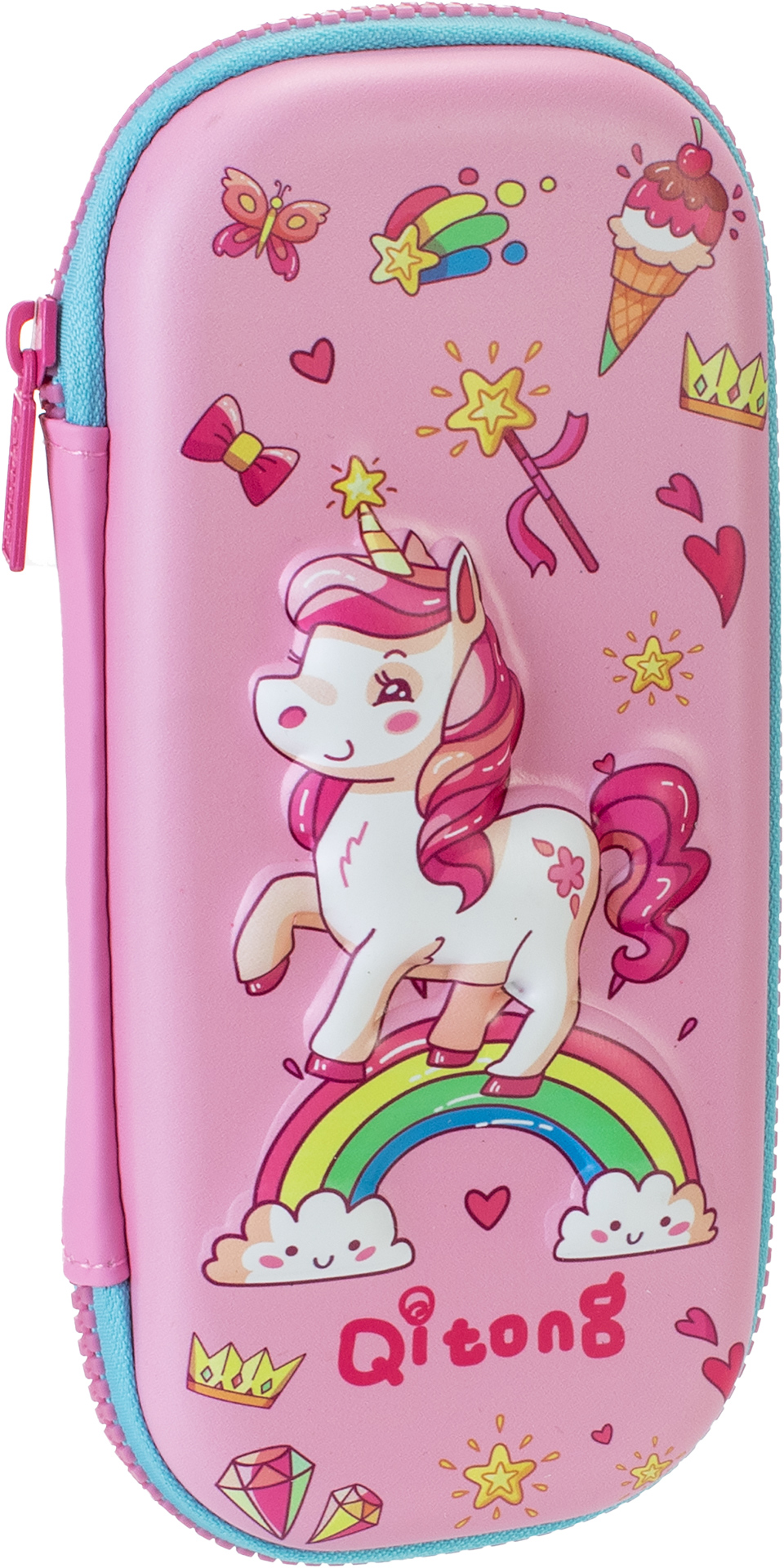 

Пенал Cool For School 1 отделение с органайзером розовый (QT-5770-Pink)