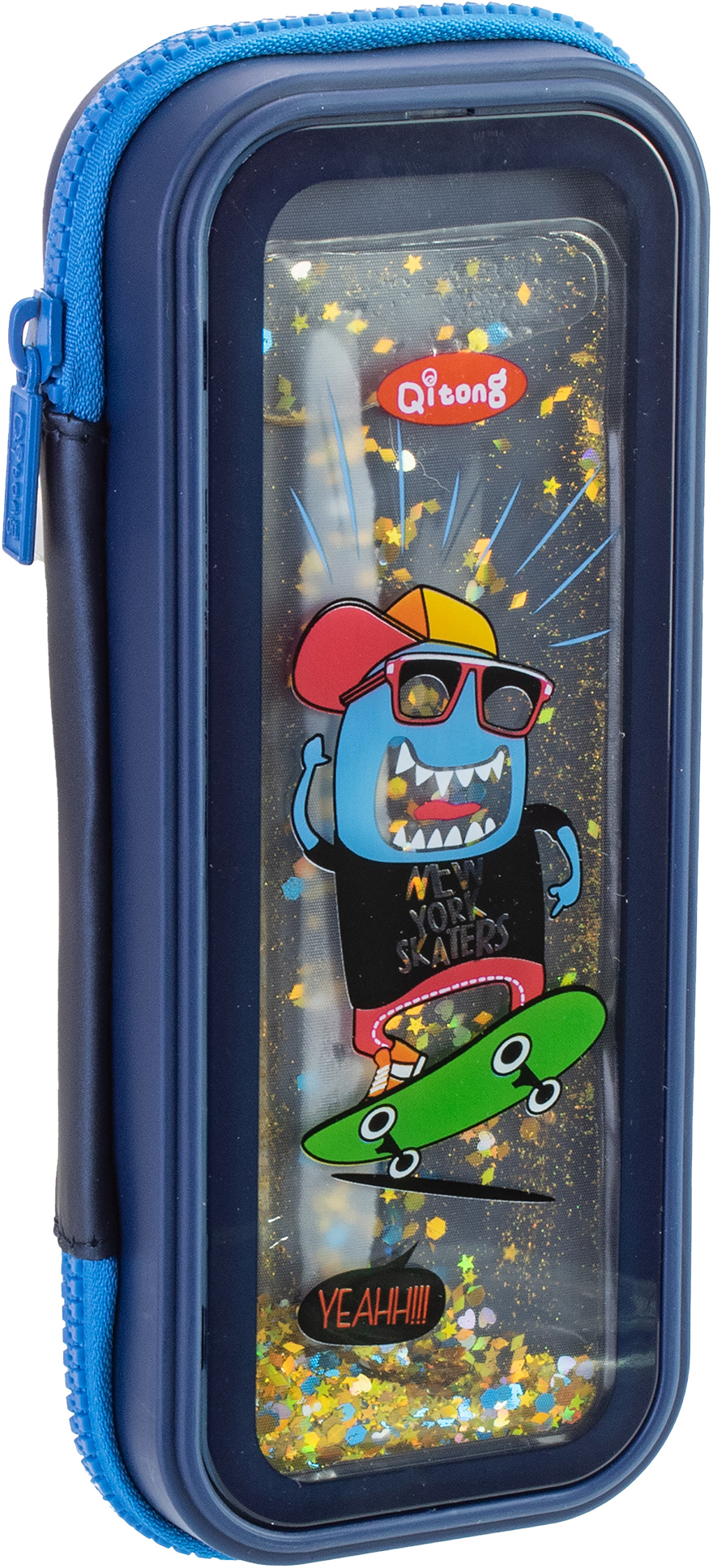 

Пенал Cool For School аквариумный 1 отделение с органайзером синий (QT-5766-RoyalBlue)