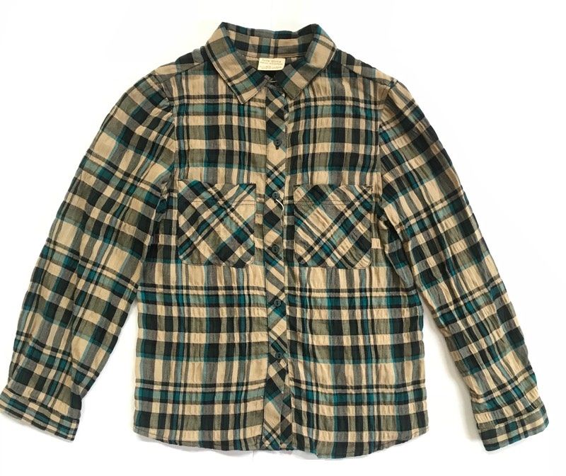 

Рубашка Zara в клетку 116 см хаки 6323752