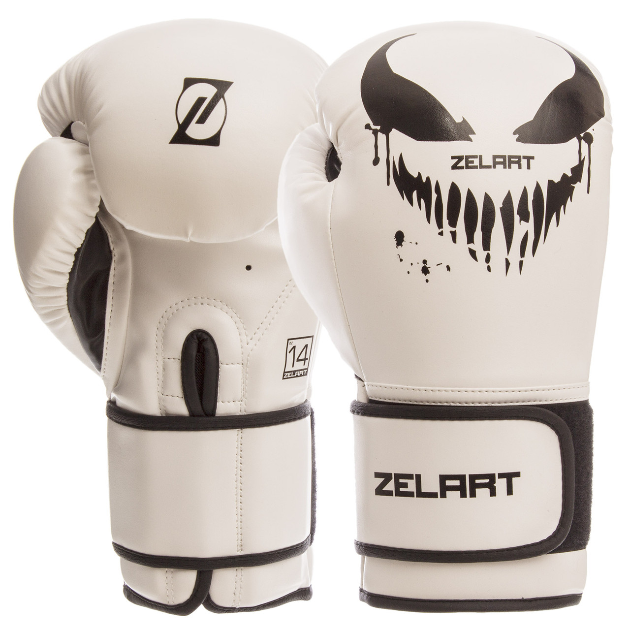 

Перчатки боксерские Zelart BO-1370 10 унций белые
