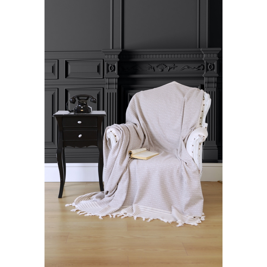 

Плед-накидка Etnik Eponj Home 170х220 см Кофейный 000166264