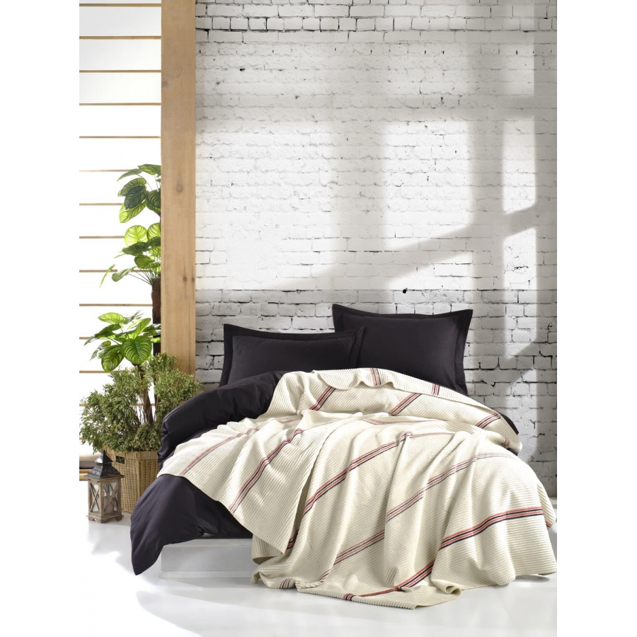 

Плед Cizgili Eponj Home 150х200 см Кремовый 000166290
