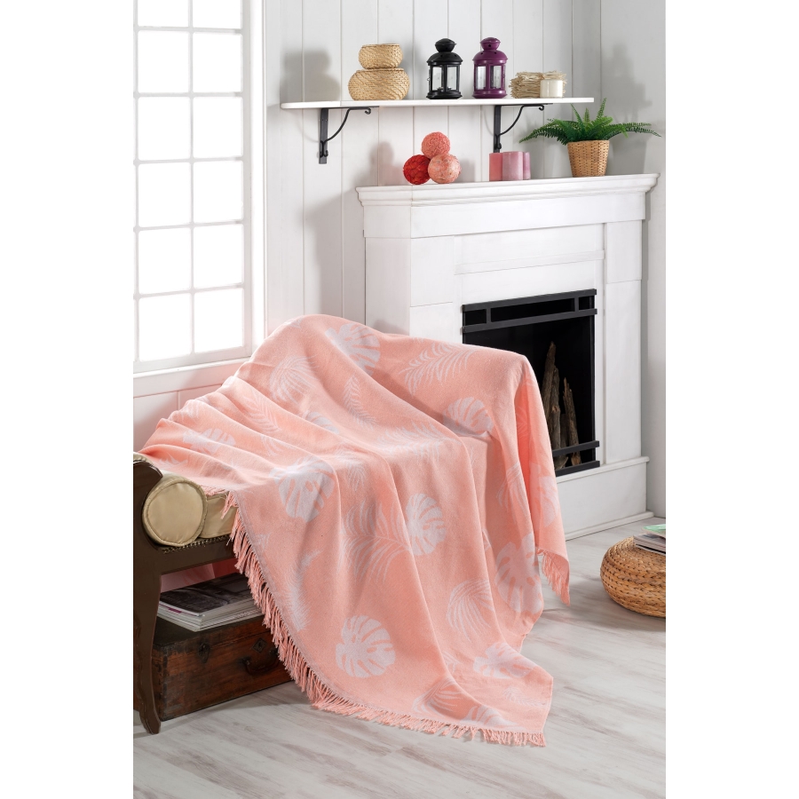 

Плед-накидка Monstera Eponj Home 170х220 см Пудровый 000166262