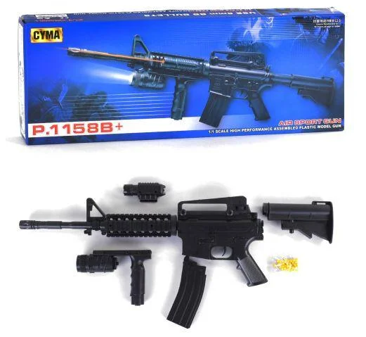 

Автоматическая винтовка М16 с лазером и фонариком CYMA P.1158B+ игрушечный
